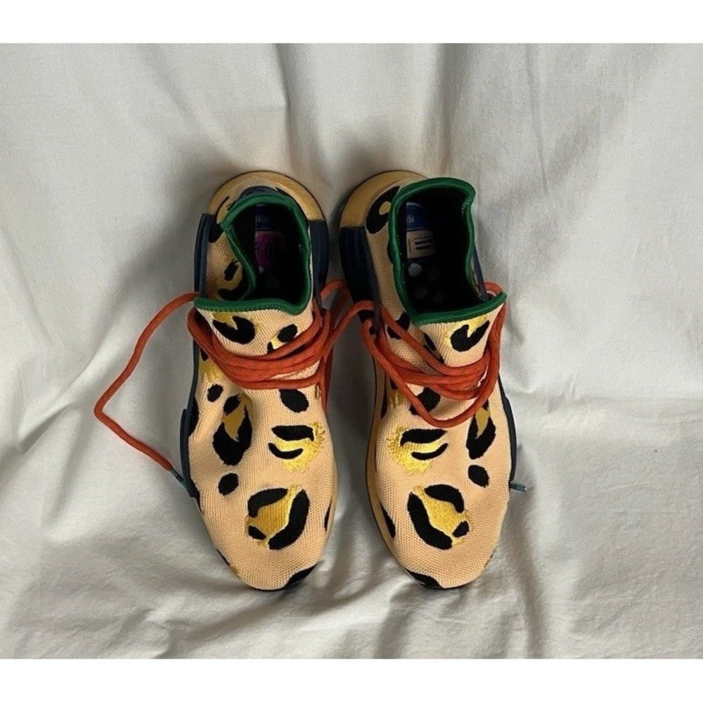 Adidas Pharrell Williams HU NMD Leopard Primeknit Sneaker Men's Size 10.5 - Picture 7 of 12